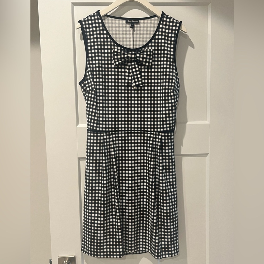 NWT Juicy Couture Black Mini Gingham Dress